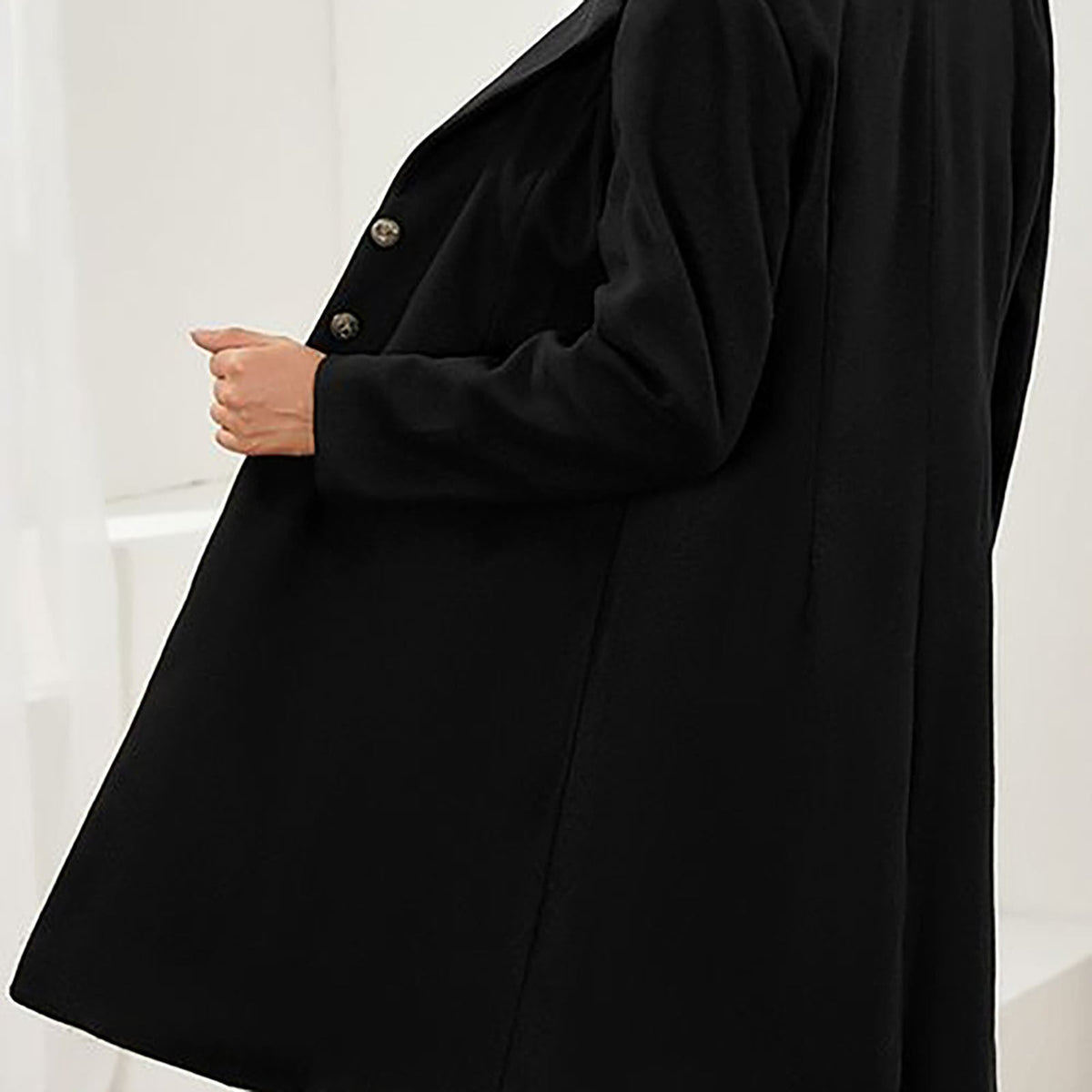 Tailored longline wool coat