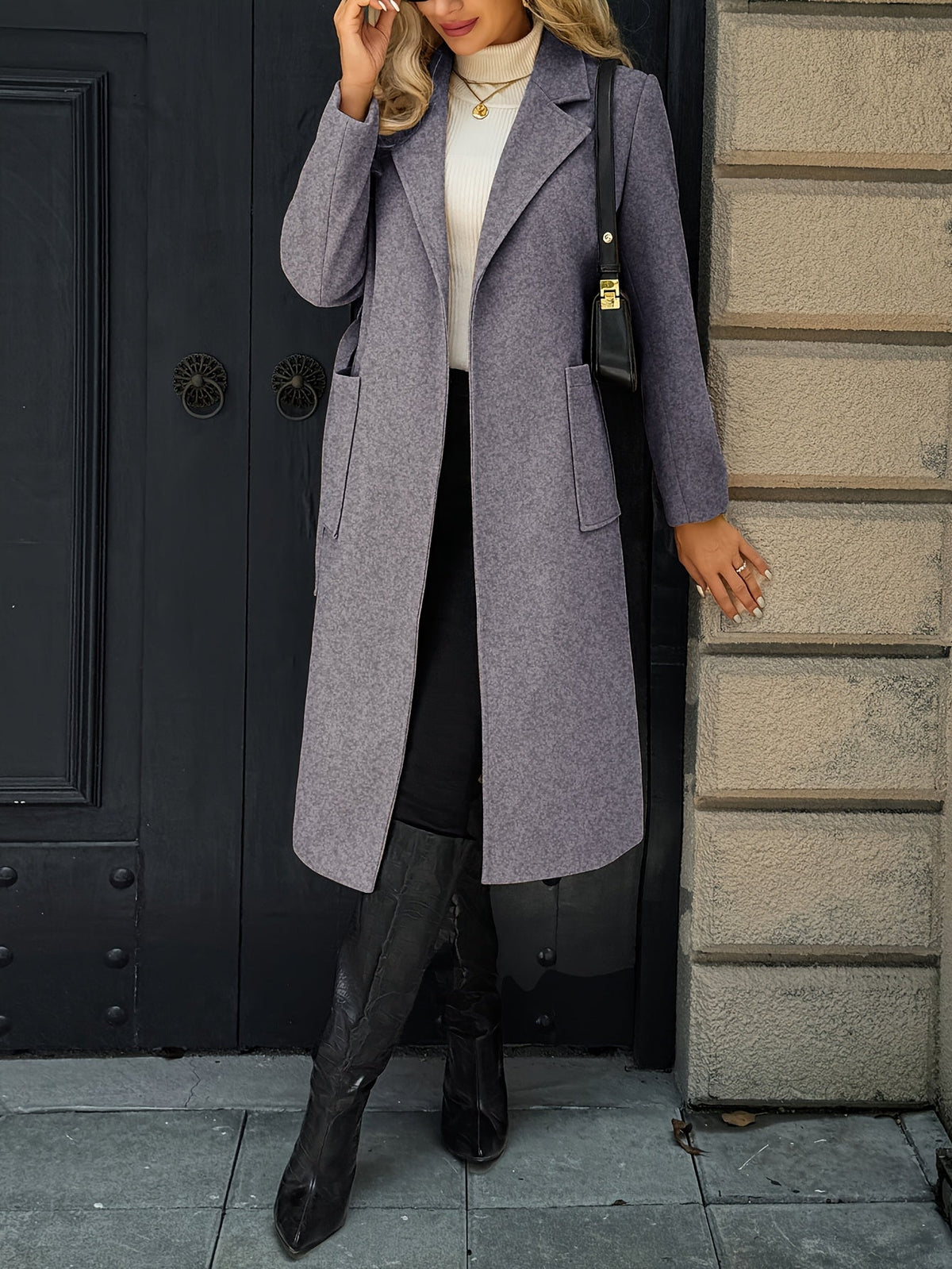 Camel Belted Long Coat