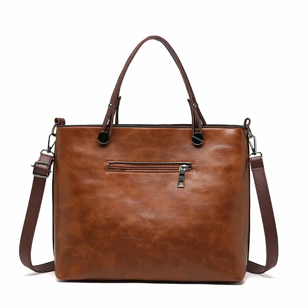 Vintage PU leather crossbody handbag