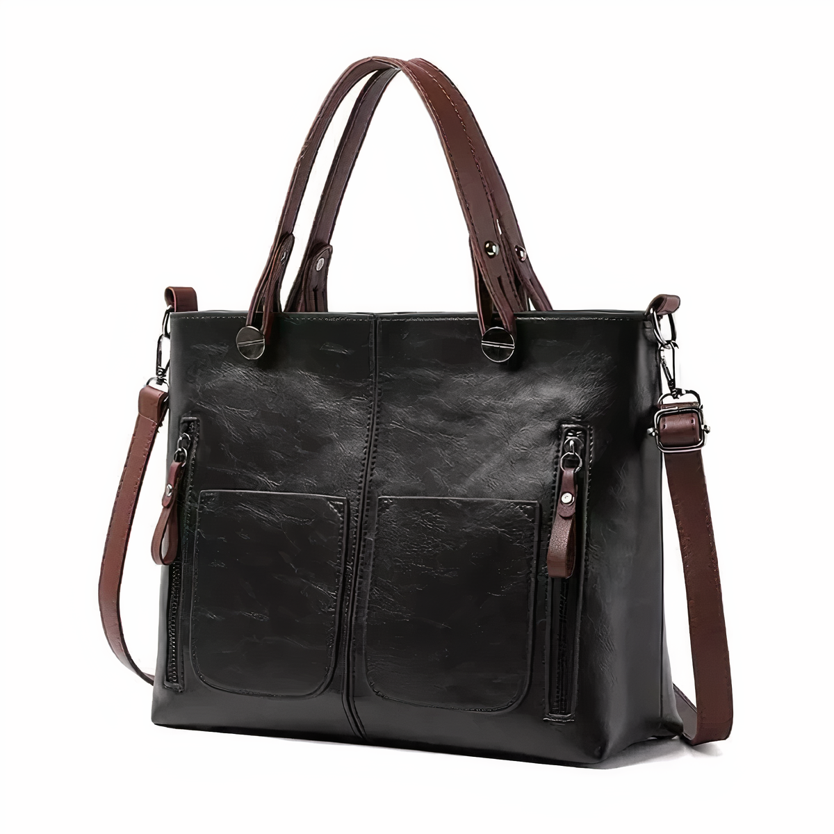 Vintage PU leather crossbody handbag
