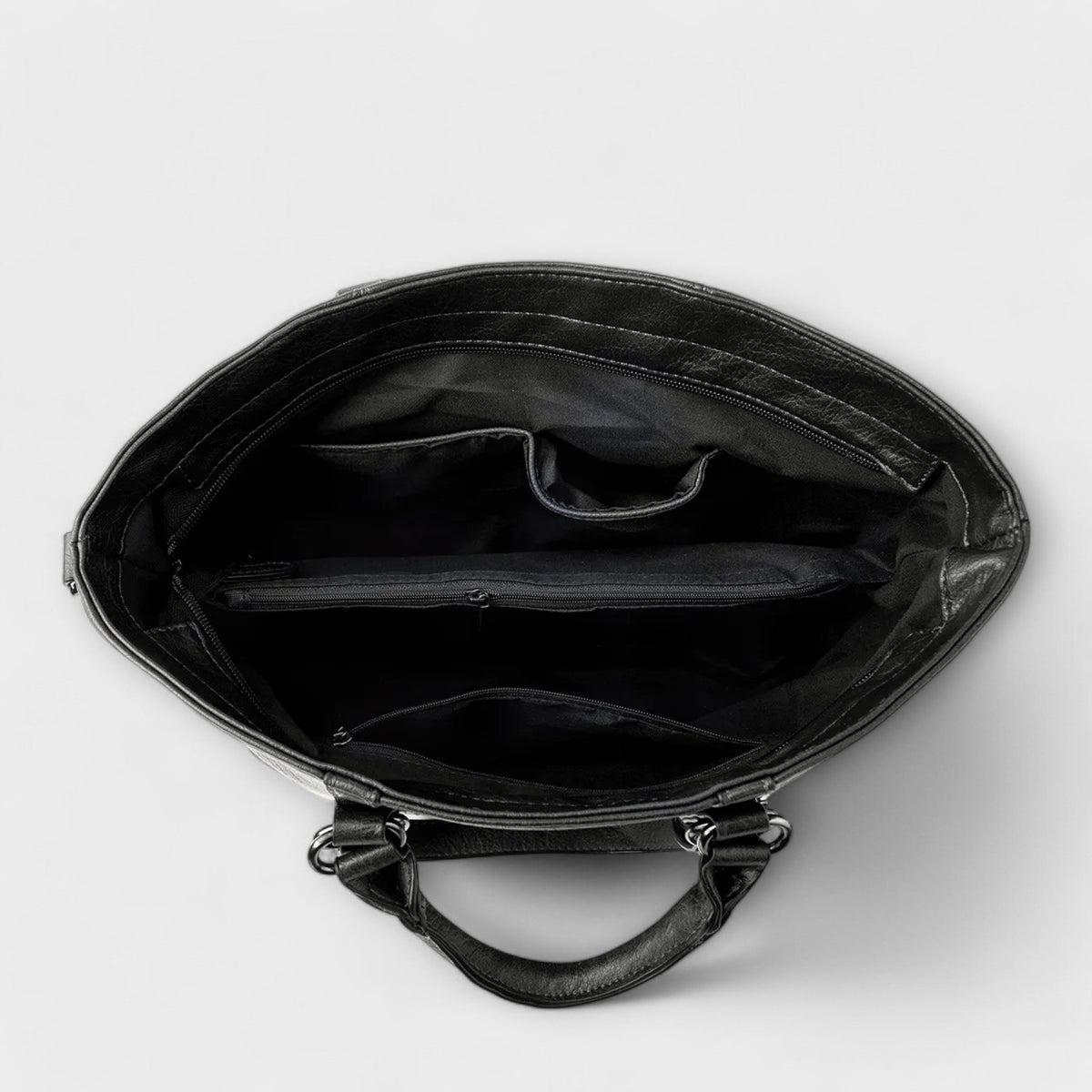 Large leather tote bag