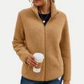 Zip up teddy fleece jacket