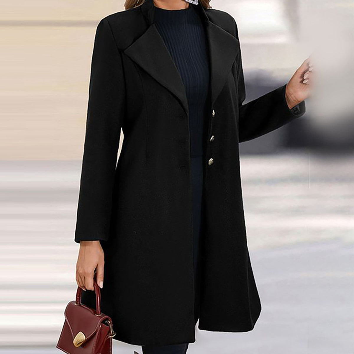 Tailored longline wool coat
