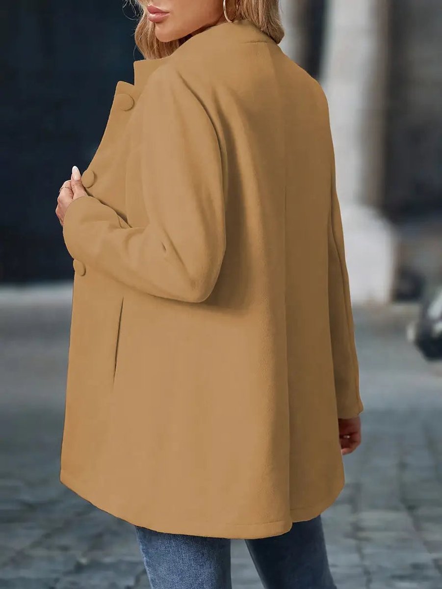 Longline stand collar blazer