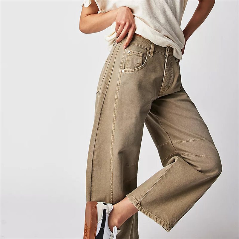 Light Blue Barrel-Leg Jeans